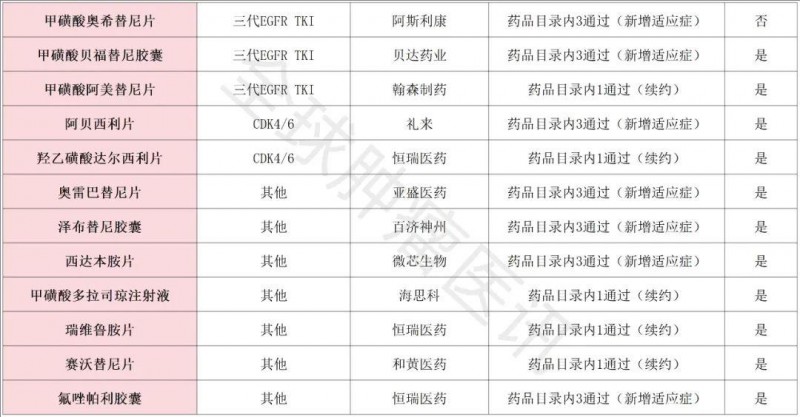 2024年医保谈判重点关注的目录内续约和新增适应症药品