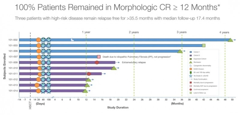 γ-δT细胞INB-100治疗TP53突变白血病的数据