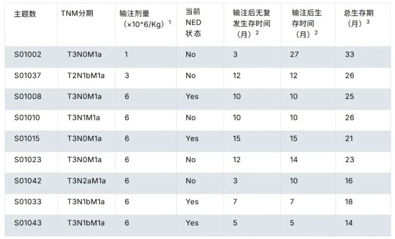 CEA CAR-T治疗结直肠癌肝转移术后预防复发的数据