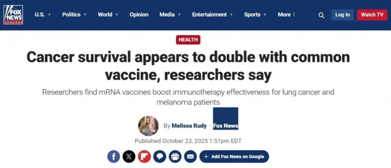 福克斯最新爆料:mRNA疫苗训练免疫&q