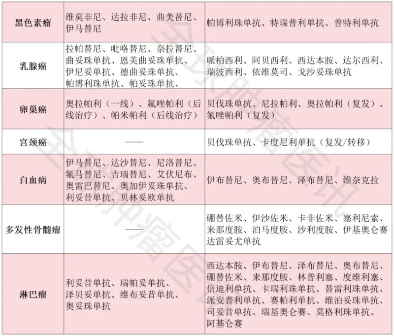 基因检测及靶向药一览表