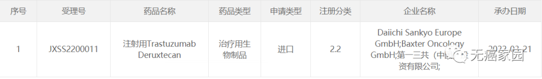 Enhertu上市申请 Enhertu上市申请