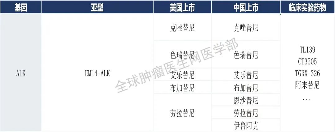 ALK靶向药 ALK靶向药