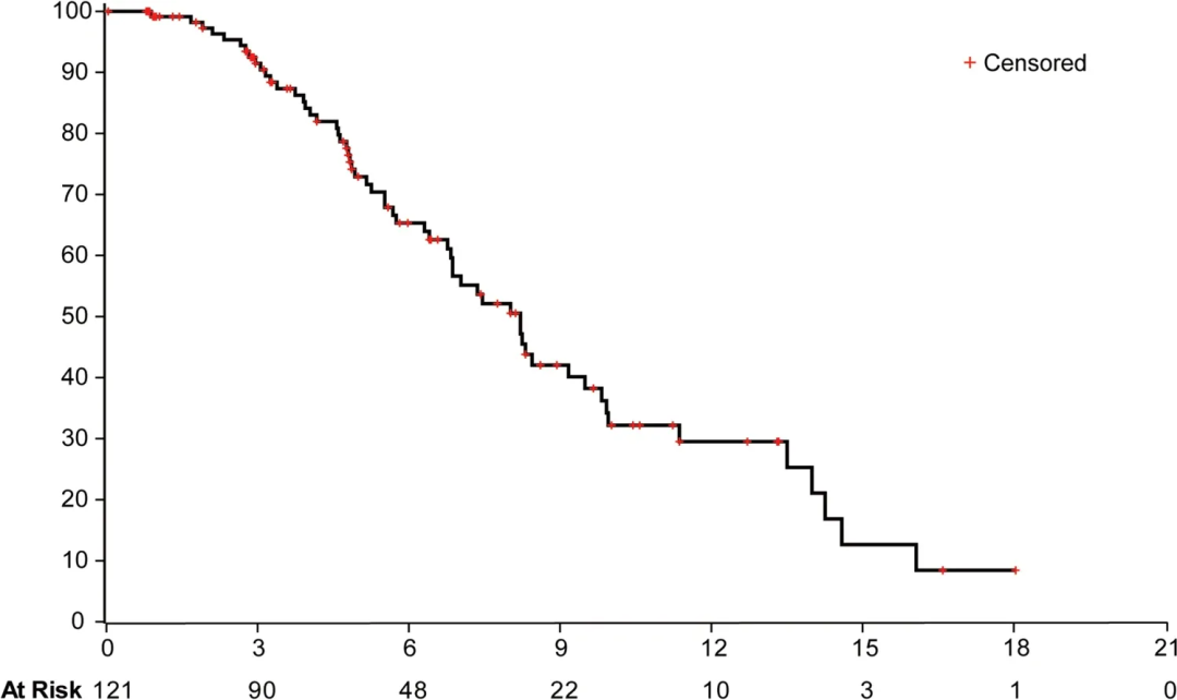 JMT101联合奥西替尼治疗肺癌的生存期数据